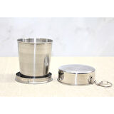 Katlanabilir Tekli Paslanmaz Çelik Shot Bardak 8 cm