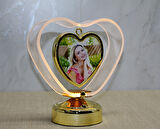 Kişiye Özel Fotoğraf Alanlı Kalpli Led Çerçeve Model 1