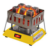 Kare Krom Elektrikli Nargile Köz Ocağı