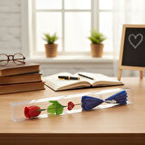 Şeffaf Kutulu Kraponlu Gül - Öğretmenler Günü Hediyesi