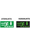 Yangın Çıkış Aşağı Ok Fosforlu Levha