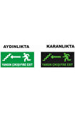 Yangın Çıkış Sol Ok Fosforlu Levha