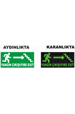 Yangın Çıkış Sağ Ok Fosforlu Levha