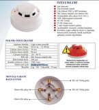 Electrosec SD-3239 Optik (Sigara) Duman Dedektörü +85Dsb Sirenli + Dedektör Tabanı Dahil