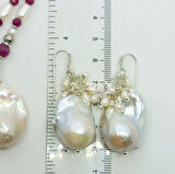 2426 Doğal İnci gümüş el yapımı küpe