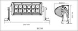 36W 18cm Düz Üniversal Yayıcı Delici Sis Lambası Led Bar