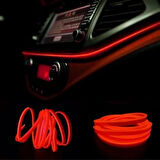 Torpido Ledi Ip Neon Kablo 2mt Kırmızı 12v