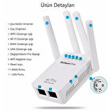 LineOn 300Mbps Wifi Repeater - Router Kablosuz Aktarıcı 4 Antenli