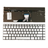 HP Spectre X360 13-W Notebook Klavye Gümüş Işıklı