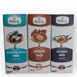 Cilt Bakım Seti Argan + Jojoba + Hindistan Cevizi Yağları