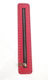 Derili Fermuar Yeni Model Kırmızı 30 cm Gümüş