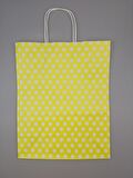 KRAFT KAĞIT ÇANTA SARI PUANLI 25CM X 30CM - 1 ADET