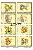 Limon Serisi LMN79 Limon Desenli Pirinç Dekopaj 30*42 cm