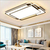 Işık Dikdörtgeni Kumandalı Dimli 3 Işık Renkli 90x60cm Led Tavan Lambası, Modern Aydınlatma