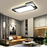 Işık Dikdörtgeni Kumandalı Dimli 3 Işık Renkli 90x60cm Led Tavan Lambası, Modern Aydınlatma