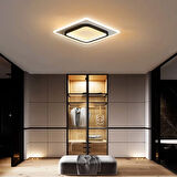 50x50cm Akrilikli Kare Kumandalı Dimli 3 Işık Renkli Led Tavan Lambası, Modern Avize