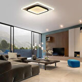 50x50cm Akrilikli Kare Kumandalı Dimli 3 Işık Renkli Led Tavan Lambası, Modern Avize