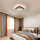 50x50cm Akrilikli Kare Kumandalı Dimli 3 Işık Renkli Led Tavan Lambası, Modern Avize
