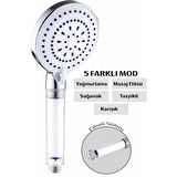 Truva (KİREÇ ÖNLEYİCİ TASARRUFLU) Fonksiyonlu Filtreli Duş Başlığı,filtreli Banyo Duş Başlığı