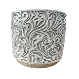 Bitki Tasarımı Ev dekorasyon Gri Çiçek Desen Beton Saksı Çiçeklik Saksılık