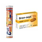 apexis c vitamini d vit çinko 20 efervesan + bronsept ballı limonlu 24 pastil set