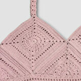 Uretti - Yıldız 7202 - El Örgüsü Crop Büstiyer Bikini Üstü Motif - Lila