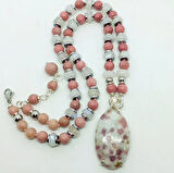 2434 Rubellite Rodonit Aytaşı el yapımı kolye