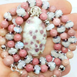 2434 Rubellite Rodonit Aytaşı el yapımı kolye