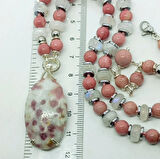 2434 Rubellite Rodonit Aytaşı el yapımı kolye