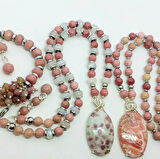 2434 Rubellite Rodonit Aytaşı el yapımı kolye