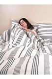 Modern Ultra Comfort Lastikli Çarşaflı Pamuklu Çift Kişilik Nevresim Takımı ( 2 Adet Yastık Kılıflı)