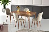 Lilyum Venedik Salon Yemek Masa Sandalye Takımı 90x145