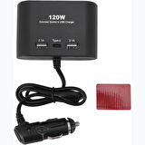 Üniversal 3 lü Çakmak Soketi 120W Çakmaklık Çoğaltıcı 2 Usb 1 Type-c Araç Şarj Cihazı Çakmaklık Şarj Çakmak Çoklayıcı 12v/24v