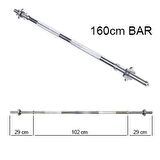Pozitif 160 cm Krom Uzun Bar (Ağırlık - Halter - Dambıl Barı)