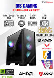 DFS GAMING HELCURT RYZEN 5 7500F-B650M-RTX 5060-32GB DDR5 RAM-1TB M.2 SSD-OYUNCU BİLGİSAYARI