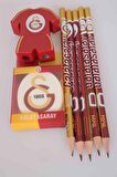 LİSANSLI GALATASARAY 5 ADET KURŞUN KALEM,LOGO SİLGİ VE KALEMTRAŞ SETİ 
