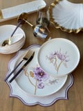 Rossev Pure Bone Modern Violet 24 Parça 6 Kişilik Yemek Takımı