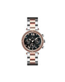 WEL2383-3 Siyah Kadran Rose Gümüş Kasa ve Kordon Çelik Kadın Kol Saati