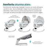 Huggy Rockie Yenidoğana Uygun Hareket Sensörlü Kumandalı Bluetooth Müzikli Mama Tepsili Ana Kucağı
