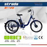 Strada E-VO Mekanik Disk 24 Jant Üç Tekerlekli Elektrikli Bisiklet