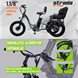 Strada E-TRIO Hidrolik Disk 20 Jant Elektrikli Üç Tekerlekli Bisiklet