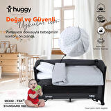 Huggy %100 Pamuk 130X80 Park Yatak Beşik Bebek Nevresim Takımı