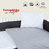 Huggy %100 Pamuk 130X80 Park Yatak Beşik Bebek Nevresim Takımı