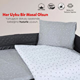 Huggy %100 Pamuk 130X80 Park Yatak Beşik Bebek Nevresim Takımı