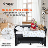 Huggy %100 Pamuk 130X80 Park Yatak Beşik Bebek Nevresim Takımı