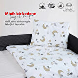 Huggy %100 Pamuk 130X80 Park Yatak Beşik Bebek Nevresim Takımı