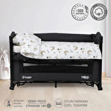 Huggy %100 Pamuk 130x80 Park Yatak Beşik Bebek Nevresim Takımı