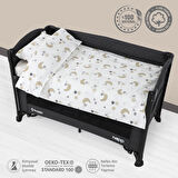 Huggy %100 Pamuk 130x80 Park Yatak Beşik Bebek Nevresim Takımı