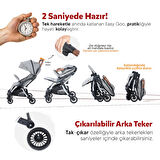 Huggy Easy Go Kabin Boy Otomatik Katlanır Bebek Arabası