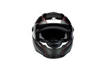 Zeus Zs-811a Al6 Kapalı Kask Mat Siyah-beyaz-kırmızı SMALL